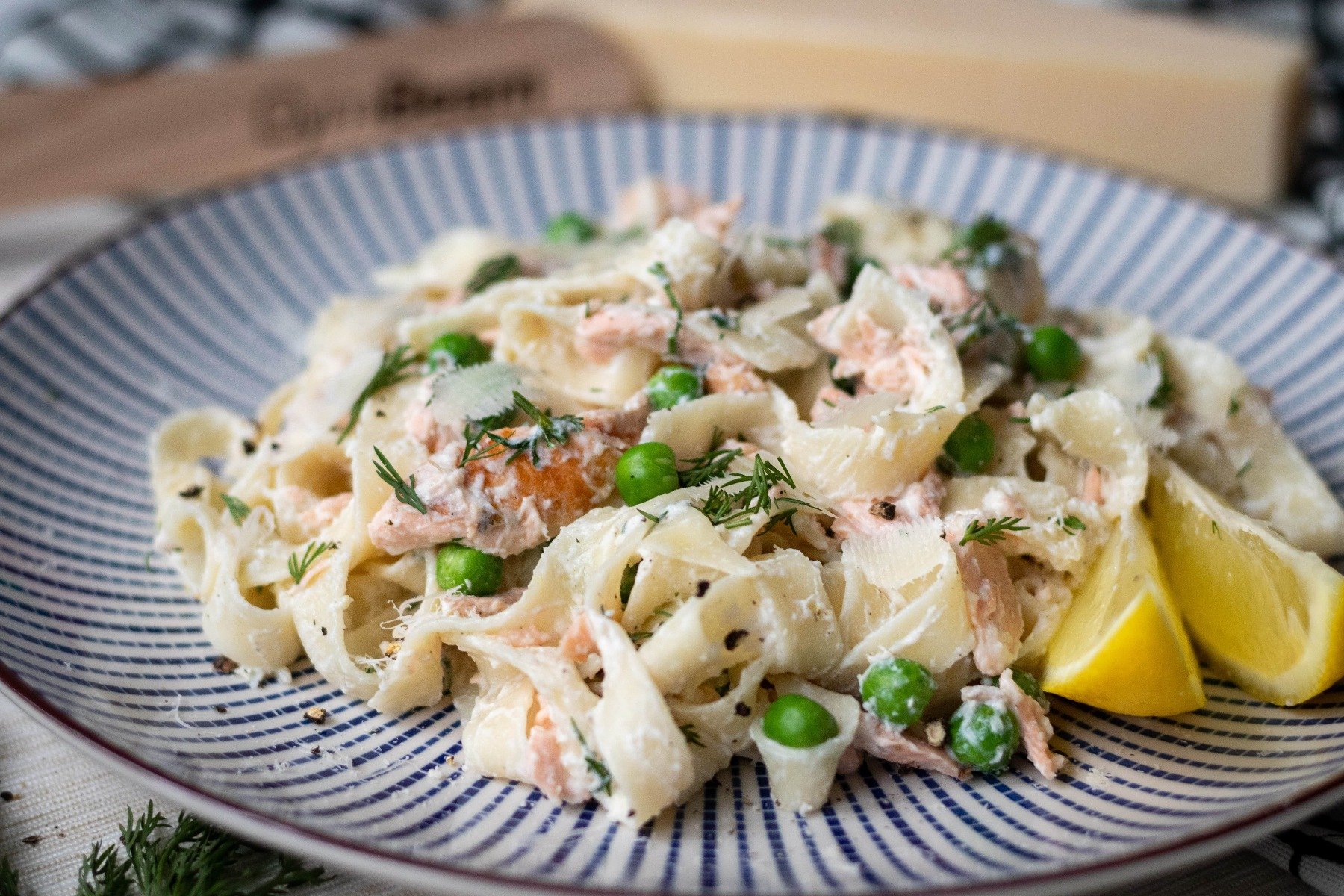 Fitness recipe: Creamy tagliatelle pasta with salmon and ricotta