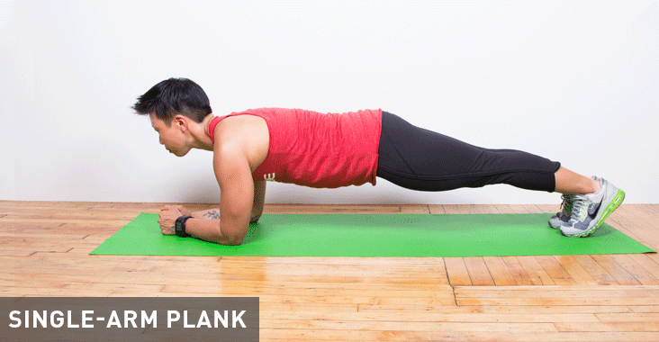 Single arm plank