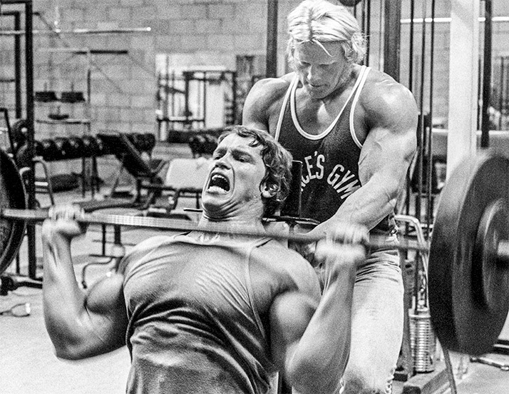 Arnold's variation of training before Mr. Olympia