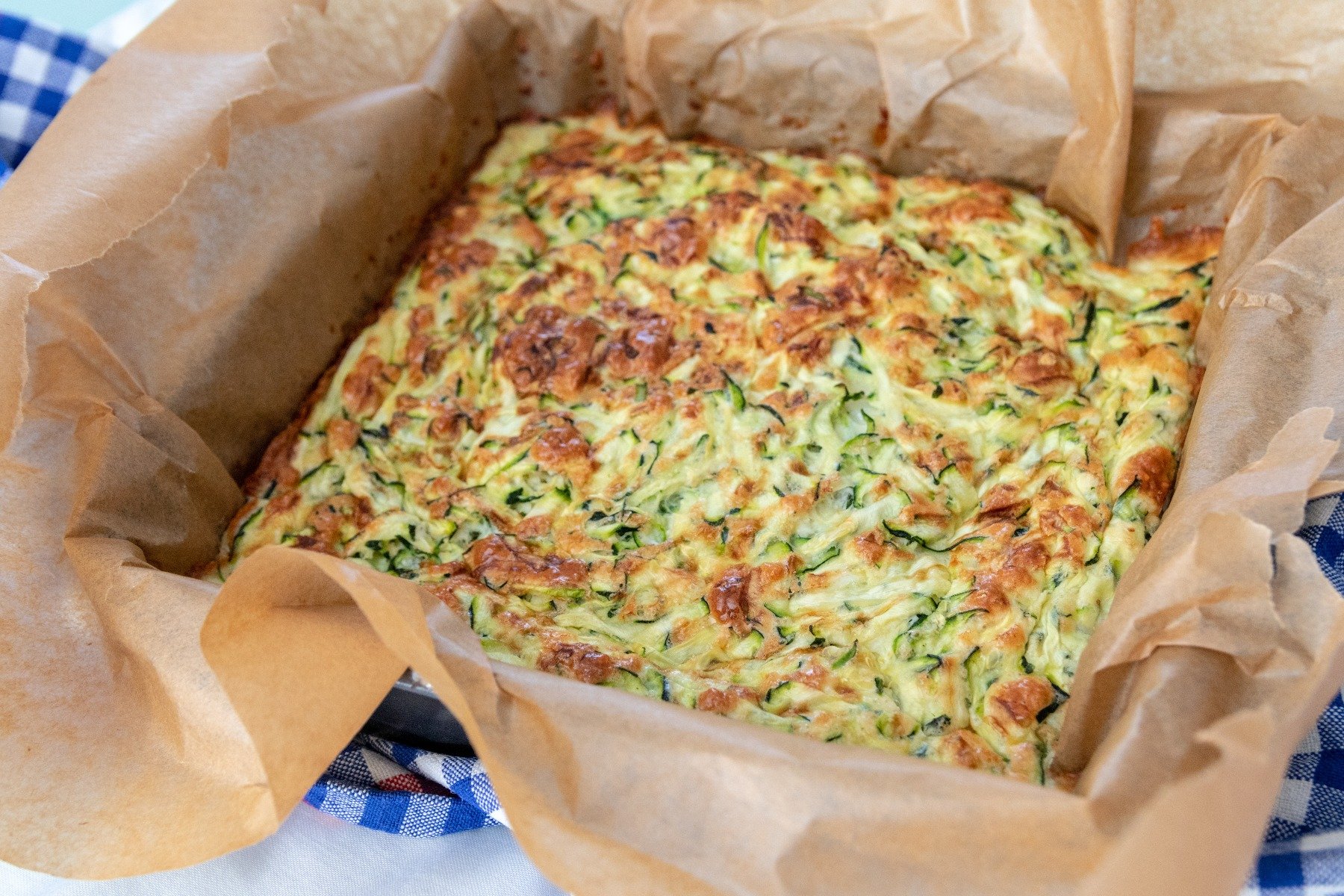 Fitness Recipe: Salty Zucchini Cake With High Protein Content