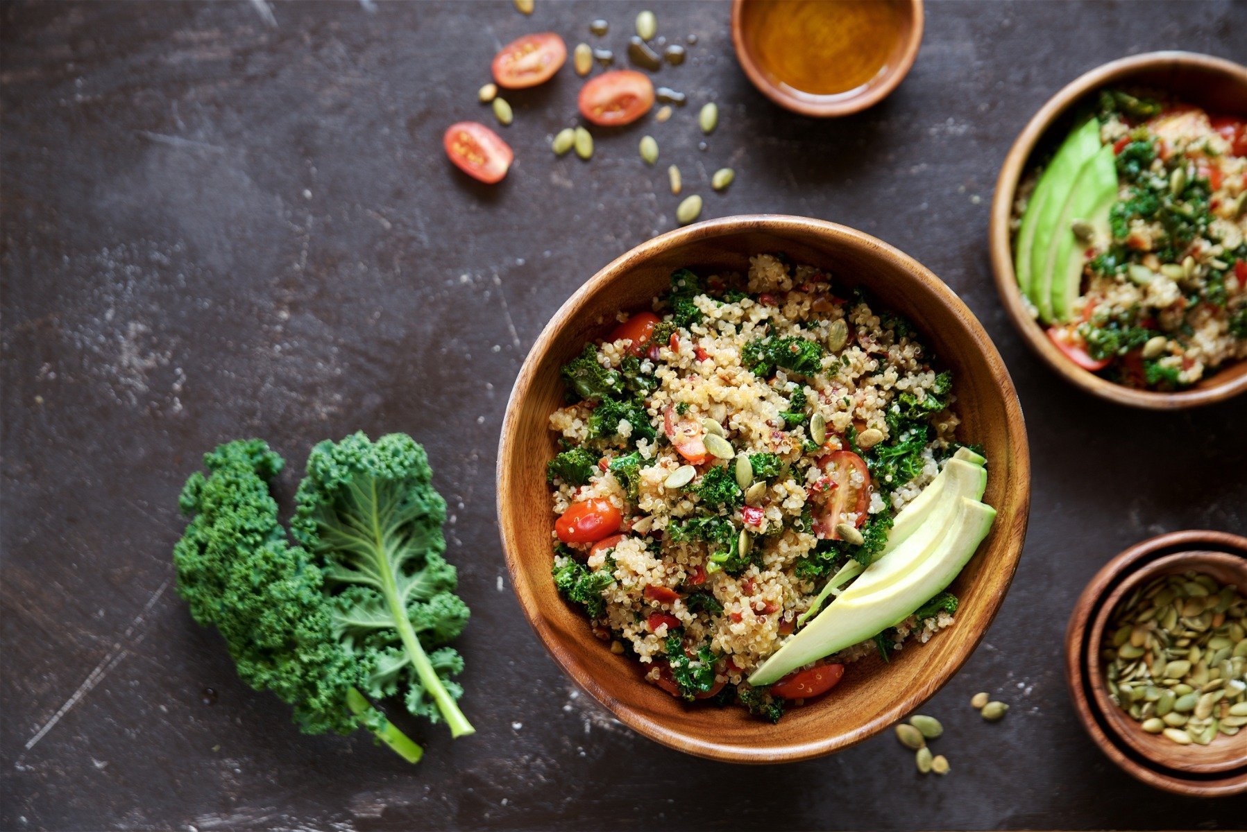 Quinoa salad, healthy food 