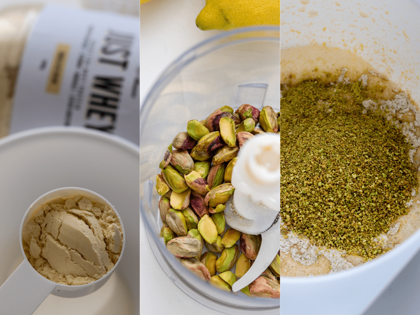 Fitness recipe Nontraditional pistachio cake with cream of ricotta